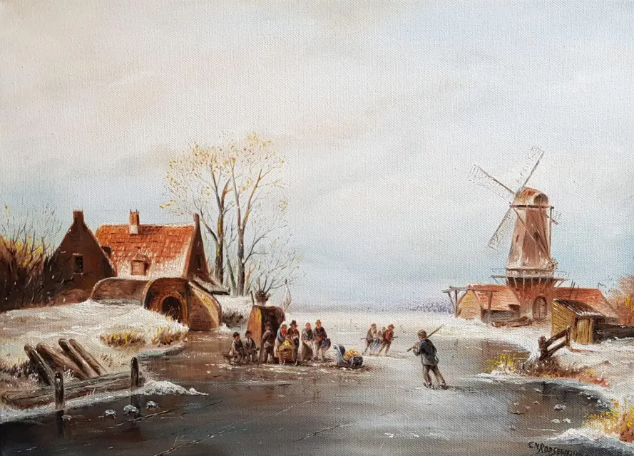 Winterlandschap A.Schelfhout Kees Roosenburg