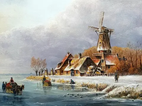 Winterlandschap L.J. Klein door Kees Roosenburg